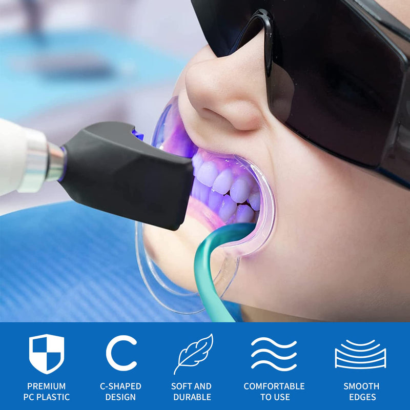 [Australia - AusPower] - 30 Pieces Mouth Opener Dental Retractors with C Shape, Annhua Dental Cheek Retractor for Teeth Whitening, Oral Care and Speak Out Game, 3 Sizes for Kids and Adults - Clear 
