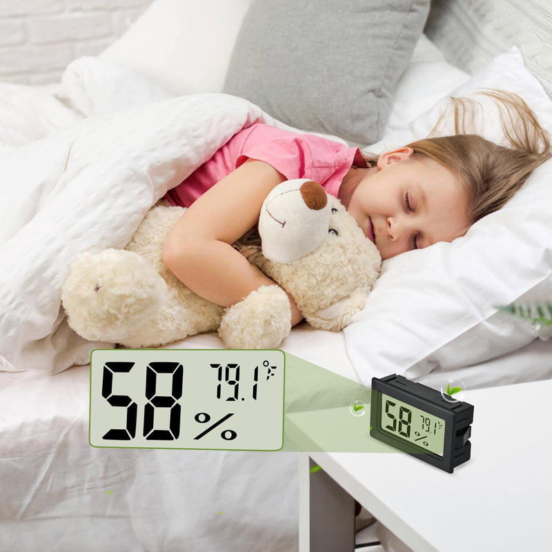 [Australia - AusPower] - Humidity Meter Indoor Thermometer 6-Pack Mini Digital Thermometer Hygrometer Indoor Temperature Humidity Meters Gauge LCD Display Fahrenheit (℉) for Greenhouse, Reptile Tank, Cellar, Closet 