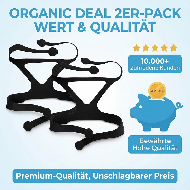 Pack of 2 Universal Cpap Headband - Mask & Clips Not Included | Universal mask strap for CPAP therapy for sleep apnea - soft neoprene material, no chin strap sleep apnea - headband 2 pieces (pack of 2)