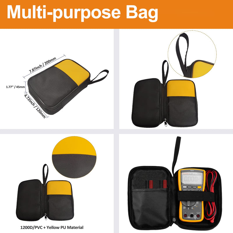 [Australia - AusPower] - Makeronics 12-in-1 Multimeter Test Lead Kit with with Magnet Hanger Kit and Soft Case for Electronic Specialties Automotive Multimeter Voltmeter Clamp Meter | 4 PCS Non-Destructive Back Probes 