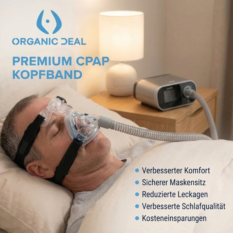 Pack of 2 Universal Cpap Headband - Mask & Clips Not Included | Universal mask strap for CPAP therapy for sleep apnea - soft neoprene material, no chin strap sleep apnea - headband 2 pieces (pack of 2)