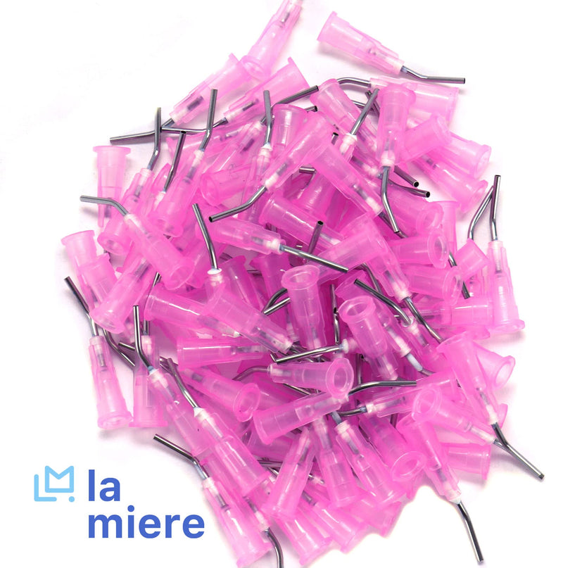 [Australia - AusPower] - 200Pkg. Pre-Bent applicator Tips 18 Ga. Pink Dental PreBent Cavity Liners, Bases & Composites Dispensing Needle Etchants Tips 18G Pink 200 