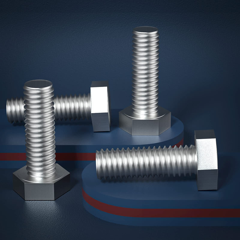 [Australia - AusPower] - 1/4-20 x 1-1/4" (5/8 to 5" Optional) Hex Head Screw Bolt, Stainless Steel 18-8(304), Fully Threaded,15pcs 1/4-20 x 1-1/4" 15 