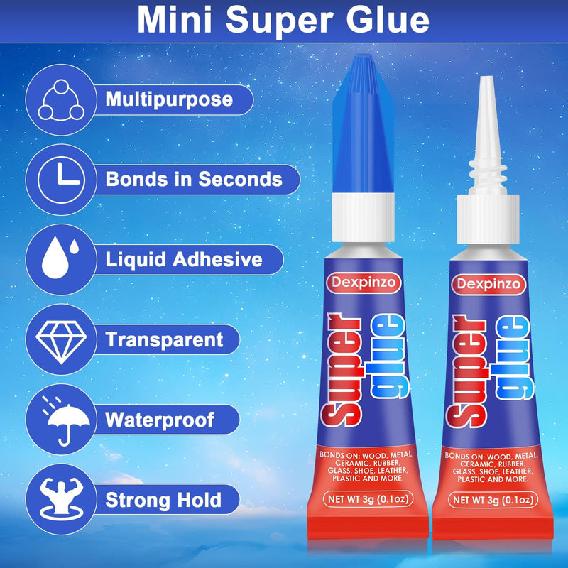 [Australia - AusPower] - 32 x 3g Super Glue Clear, Strong Adhesive Superglue Fast Drying Cyanoacrylate Glue for Plastic Wood Metal Glass Fabric Rubber Leather Shoes Ceramic Jewelry DIY Crafts SG-04 
