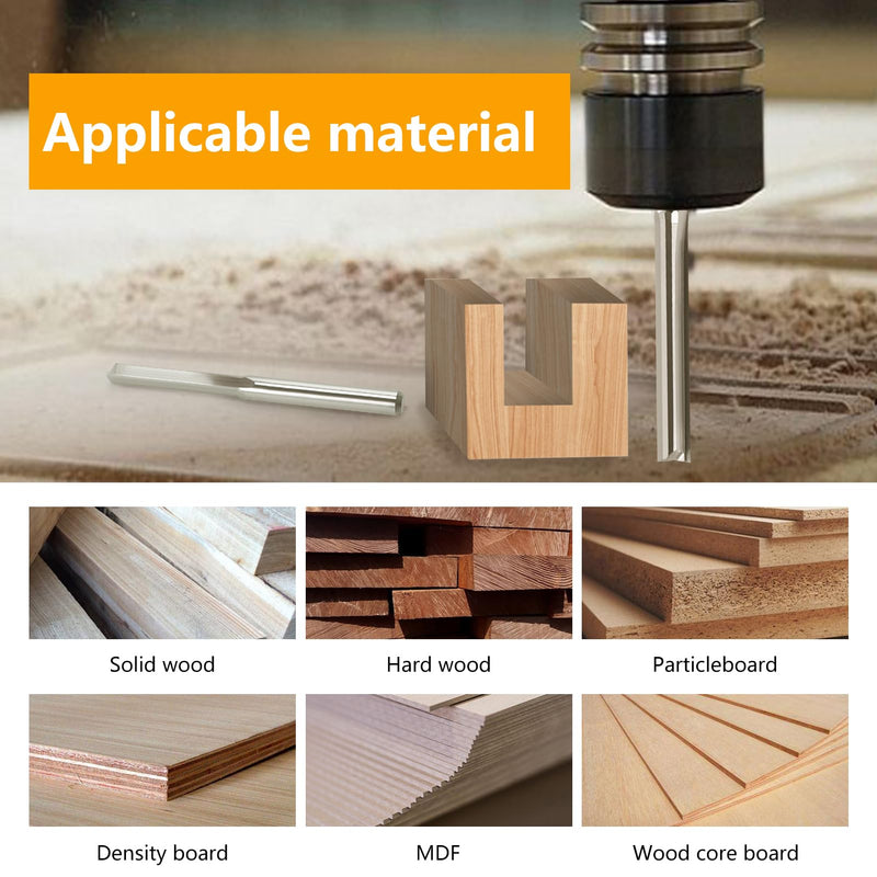 [Australia - AusPower] - End Mill, CNC Milling Cutter for Router, 2 Flutes Straight Cutter, 4 mm Shank, 4 mm Cutting Diameter, 22 mm Cutting Length, CNC Cutter for Density Plate, Solid Wood, Plywood, 10 Pieces 4X4X22mm 