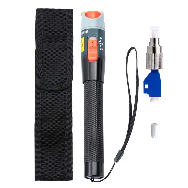 [Australia - AusPower] - 10mW 10KM Aluminium Visual Fault Locator Fiber Tester Detector Meter with 2.5mm Universal Connector FC Male to LC Female Adapter for CATV Telecommunications 
