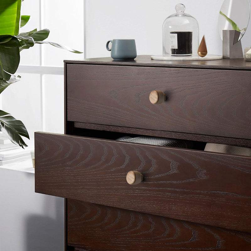 10 pcs Walnut Wood Round Chinese-Style Cute Cabinet Door Handles Cabinet Drawer Pulls Single-Hole Wardrobe Knobs Wooden Door 10