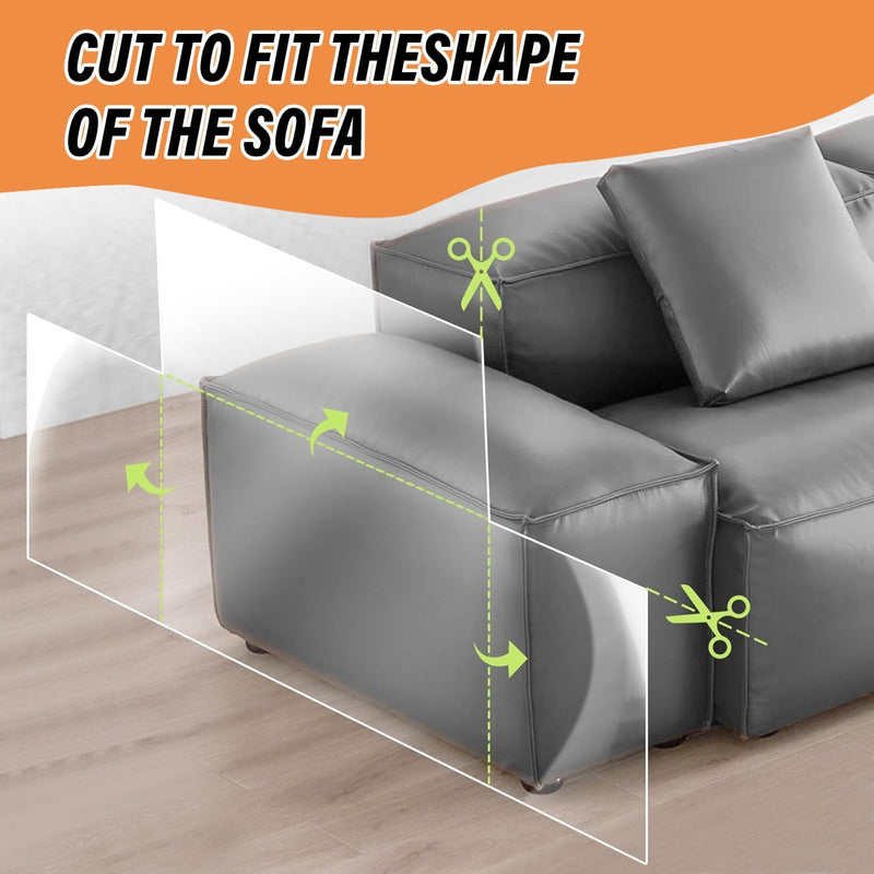 yongjoy Anti-Cat Scratch Furniture Protector, Flexible Sticky Couch Corner Guard, Thicken Vinyl Cat Scratch Tape (316" x 11.8") 316" x 11.8"