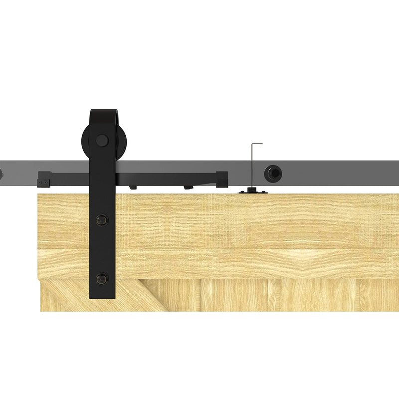 2PCS Soft Close barn Door Hardware kit Barn Door Soft Close Mechanism Spring Buffer Damper Hole-Free Version Fit for Door Weight 60-176 Pounds Adjustable Door Stoppers 2022NEWEST (Use for 240-340) Use for 240-340