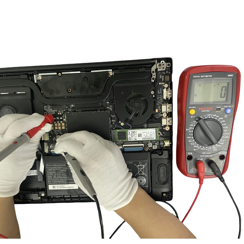 [Australia - AusPower] - Digital Multimeter Test Leads, 2PCS Crocodile Clips, Professional Probe Kit with Banana Plugs 