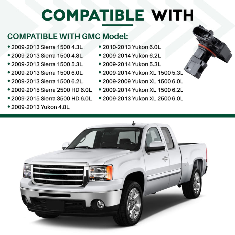 Mass Air Flow Sensor Meter 5-Pins MAF Sensor Compatible with Chevy Avalanche Silverado Suburban 1500 2500 Tahoe, GMC Sierra 1500 2500 Cadillac Replace 23256991 10393948 AF10060