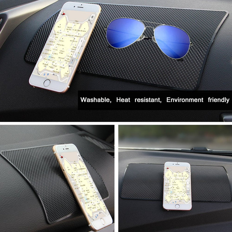 [Australia - AusPower] - DaKuan Car Dashboard Anti-Slip Mat, 4 Packs 10.5" x 5.7" and 8" x 5.1" Sticky Non-Slip Dashboard Gel Latex Pad for Cell Phone, Sunglasses, Keys, Coins 