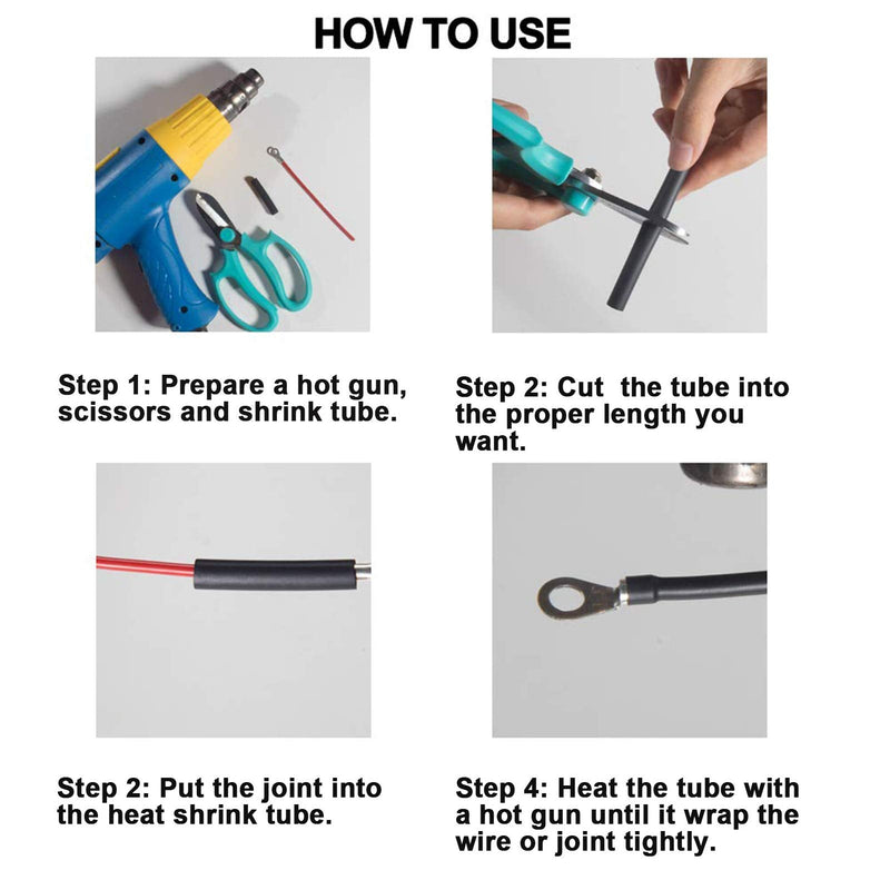 [Australia - AusPower] - 1 inch (Diameter) 3:1 Waterproof Heat Shrink Tubing Kit, Large Marine Dual Wall Adhesive Shrinkable Wire Wrap Tube, Insulation Sealing Wear-Resistant Cable Protector by YUKSY (4ft, Black) 1" (4ft, Black) 