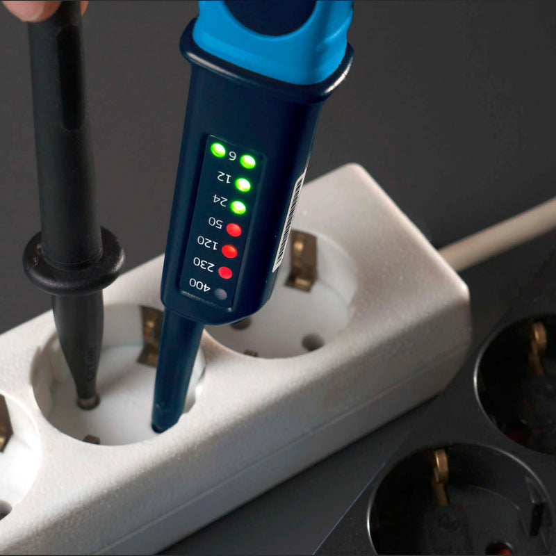 [Australia - AusPower] - Pancontrol PAN Volttester 400, 2-Pin Voltage Tester with LED Display, 6-400 V AC/DC, CAT III 400 V 
