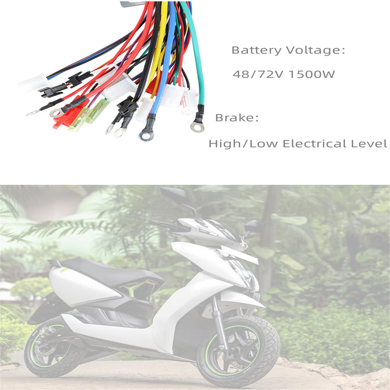 [Australia - AusPower] - WFLNHB 48/72V 1500W Brushless DC Electric Motor Speed Control Box(2-mode) Replacement for Electric Bicycle Scooter Square Wave Controller 