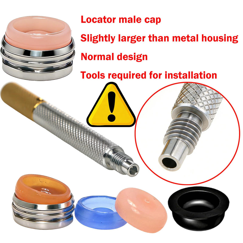 Universal Locater Core Tool Retention Caps Insertion Extraction Cap Bar Removal Male Cap (Locator Core Tool - Golden) Locator Core Tool - Golden