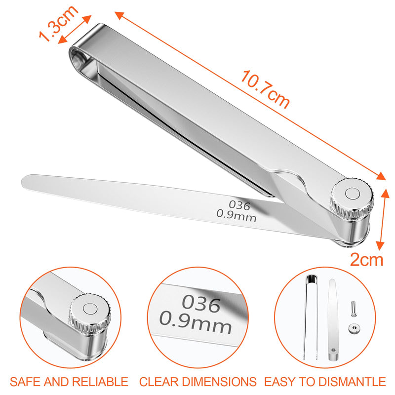 [Australia - AusPower] - Rseuphiee 32 Blades Feeler Gauge, Stainless Steel Blades Feeler Gauge, Foldable Tool Valve Gauge, Dual Marked Metric and Imperial Gap Measuring Tool for Measuring Gap Width/Thickness Sizes 
