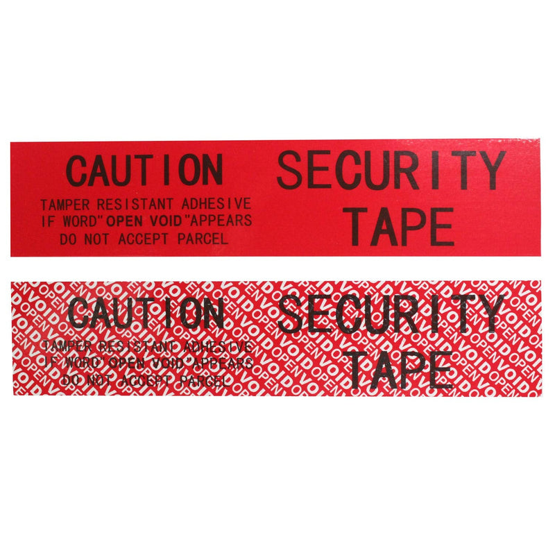 1 Roll 100% Total Transfer Tamper Evident Security Packing Tape (2 Inches x 55 Yards x 2 Mil, Ultra-Thick “Void” Film, Red)