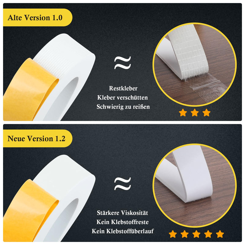 fowong White Foam Seal Tape - 2 Rolls, 3/4 Inch Wide X 3/8 Inch Thick, Window Insulation Air Conditioner Weather Stripping Closed Cell Adhesive FoamTape, 6.5 Ft X 2 Rolls, Total 13 Feet 3/4in * 3/8in