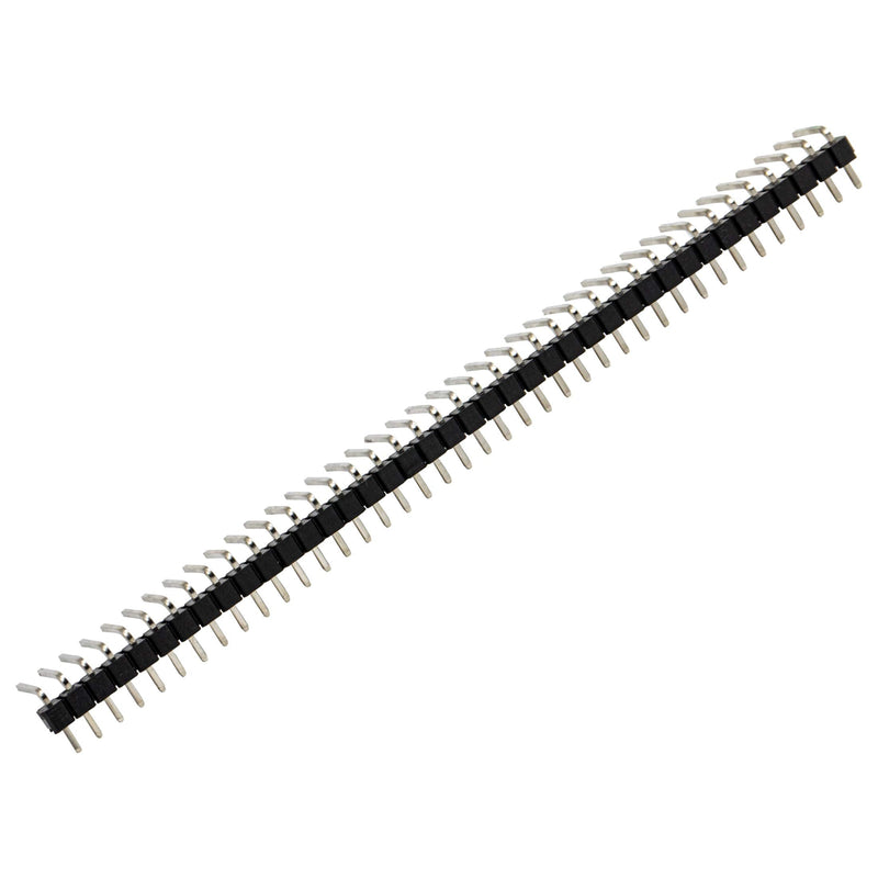 [Australia - AusPower] - 10pcs 1x40 40 Pin Headers Male 2.54mm Single Row Straight Needle Connector (11mm 90 Degree) 