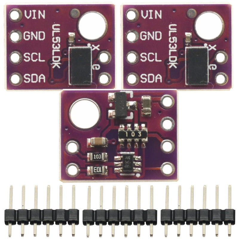 [Australia - AusPower] - 3PCS VL53L0X Time-of-Flight (ToF) Laser ranging Sensor 2.8-5V IIC Communication Laser Distance Sensor for Arduino 