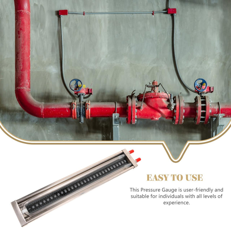 [Australia - AusPower] - OUNONA U Shaped Pressure Gauge for Gas Pipes High Precision Pressure Gauge 0 3000PA Pressure Gauge for Positive and Negative Pressure Measurement Stainless Steel Pressure Gauge 