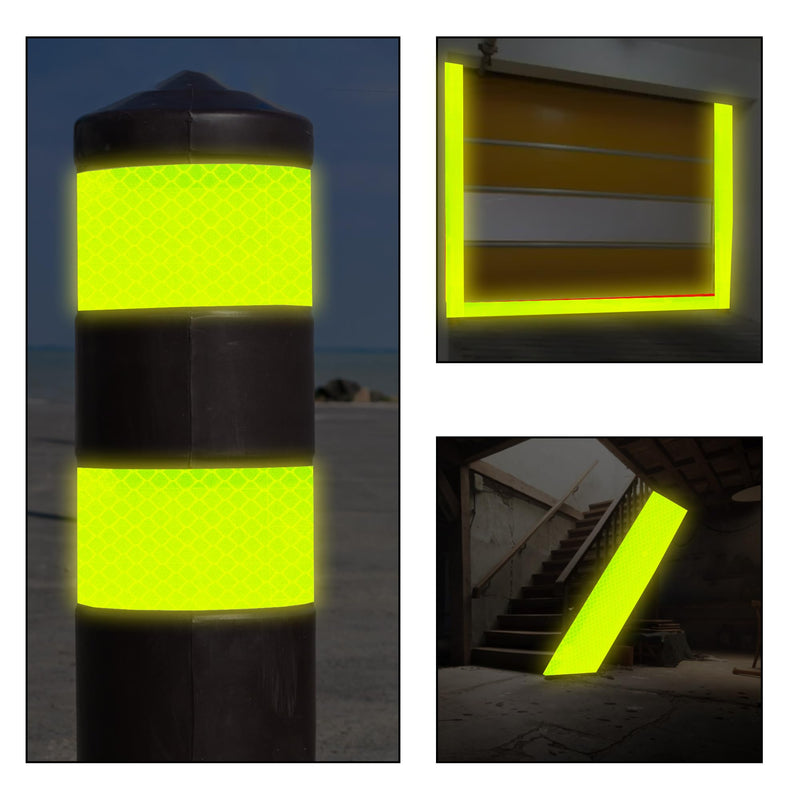 [Australia - AusPower] - 2 Inch X 30 FT Reflective Tape Outdoor Waterproof DOT-C2 Fade Resistant Fluorescent Green Reflective Tape Strong Adhesive Safety Warning Tape Reflector Conspicuity Tape for Trailer Trucks Bikes 2IN x 30FT 