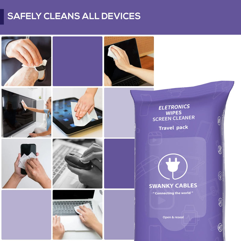[Australia - AusPower] - Screen Cleaner Wipes: Electronic Wipes for Screens - Computer Screen Wipes for Lens, Phone, Tv Screen and Monitor Cleaning - Tech Wipes & Microfiber Cloth (Soft Wipes, 30 Count) Soft Wipes 