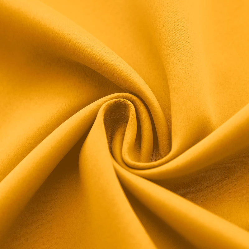 [Australia - AusPower] - Yellow Valances for Windows Rod Pocket Mustard Curtains for Kitchen Bathroom Living Room 36x16 Inches Long Yellow 