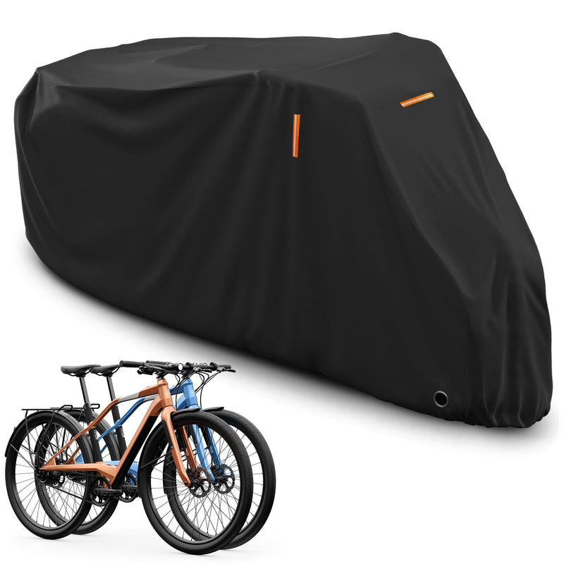 [Australia - AusPower] - AKEfit Bike Cover, Waterproof Outdoor Bicycle Cover Rain UV Snow Proof with Anti-theft Lock Hole Outside Bike Storage Covers for Mountain Road Electric City Bike-XL for 1, 2 Bike XL(2 bikes) 