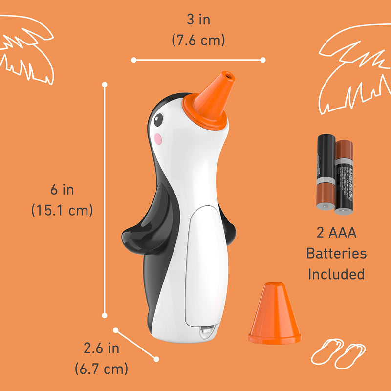 [Australia - AusPower] - Pure Enrichment® PureBaby® Penguin Ear Thermometer - InstaRead™ Technology, LCD Backlit Display, 10 Memory Settings, Dual Scale Readings, Fever Alert, & Cover - Ideal for All Ages, Babies and Children 