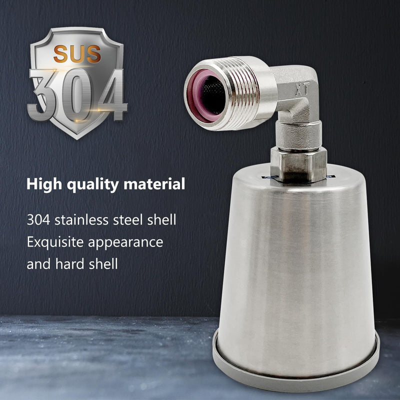 2 PCS 304 Steel Water Float Valve, Water Level Control Water Tank Traditional Float Valve Upgrade (1/2 inch Side Inlet) 1/2 inch Side Inlet