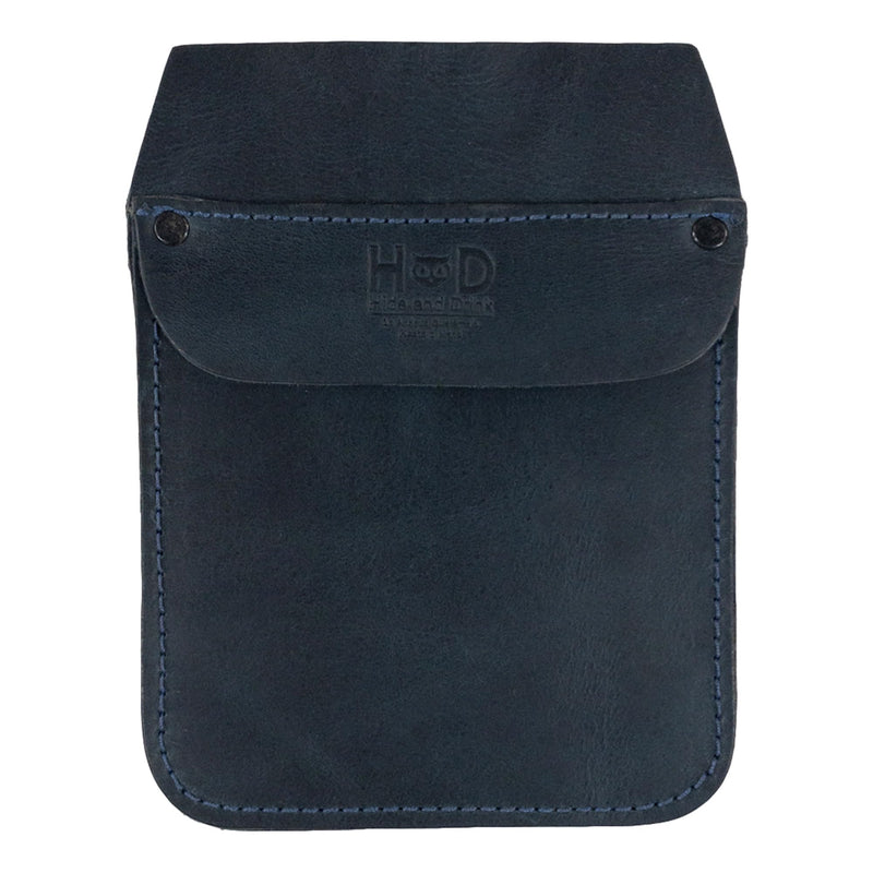 Hide & Drink, Work Pocket Organizer for Tools/Pens, Jeans Back Pocket Quick Grab Carry Job Tools, Office & Work Essentials, Full Grain Leather, Handmade Slate Blue