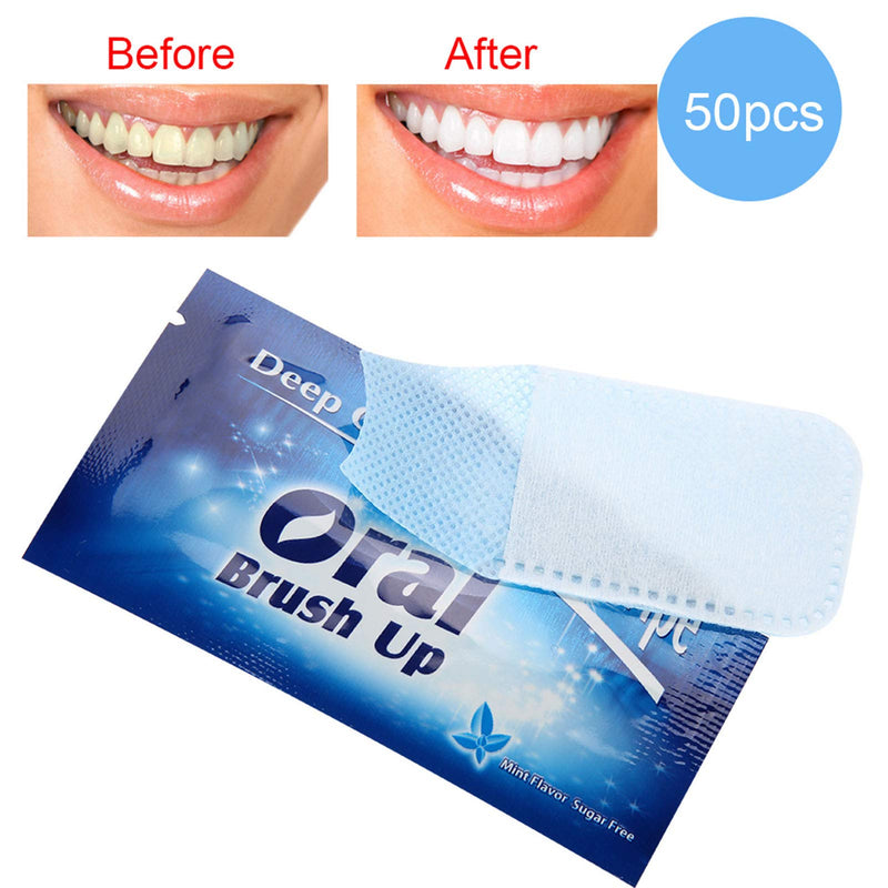 50 Pcs Teeth Cleaning Cloth Teeth Cleaning Tool for Mouth and Deep Cleaning