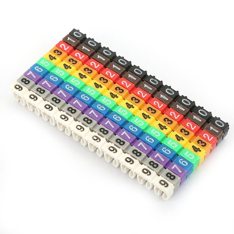 Wire Markers, Wire Labels, Cable Markers, Electrical Number Labels 100PCS KCM 2.5MM 2.5 Square 100PCS KCM-2.5MM 2.5 square