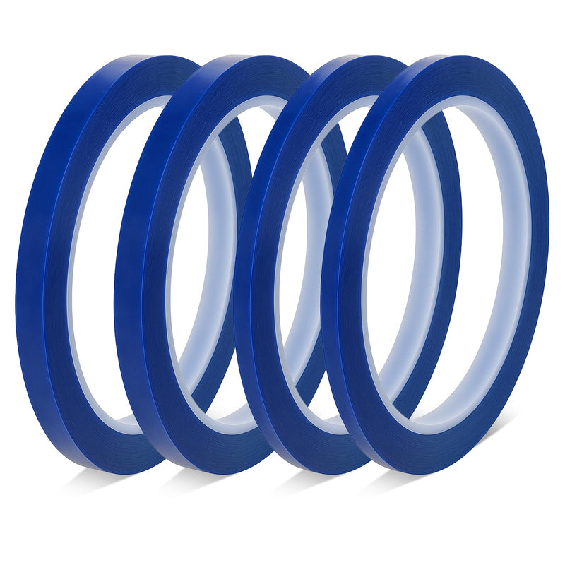 4 Rolls Fine Line Tape, Multi-Size Vinyl Fineline Pinstripe Tapes, 2 Roll 1/4 in x 36 yd and 2 Roll 1/8 in x 36 yd Fineline Masking Tapes, Flexible Pinstripe Tape for DIY Car Auto Paint Art, Blue