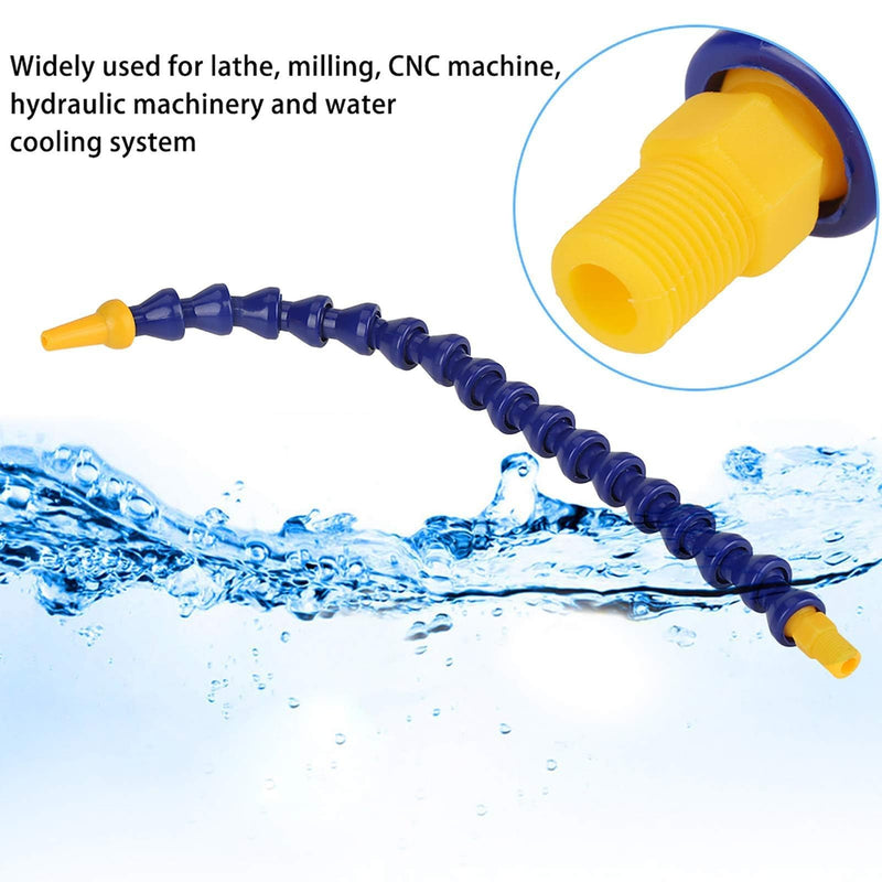 [Australia - AusPower] - 10pcs Flexible Coolant Hose 1/8 BSPT Thread Flexible Plastic Coolant Hose Plastic Water Oil Cooling Pipe for Lathe Milling CNC Machines 