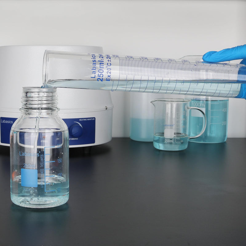 Labasics 1-Pack 1000 ml Borosilicate Glass Graduated Cylinder, Heavy-Duty Measuring Cylinder for Laboratory Use