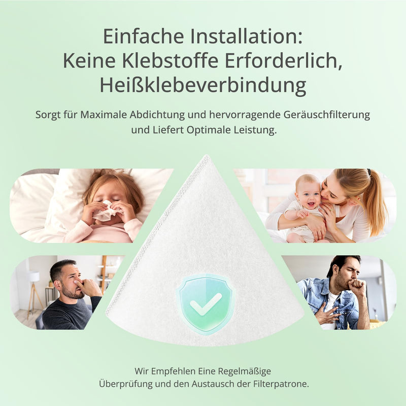 Pack of 30 Cone Filters DN 125, G4 Filter Ventilation System, G4 Filter Mat Diameter 125 mm, Length 180 mm, Thickness 8 mm, Ventilation System Replacement for Zehnder, Maico, Pluggit, Helios Disc | G4 Filtermatte Durchmesser 125 mm, Länge 180 mm, Dicke...