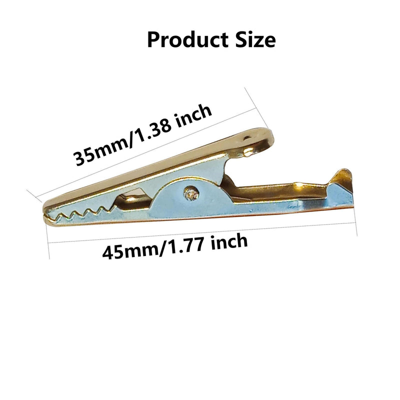 [Australia - AusPower] - Alligator Clip Adapter Clamp Jumper Test Kit Helper Alligator Clip for Electrical Equipment with Protective Insulation Cover 1.77 inch/45mm 20pcs 