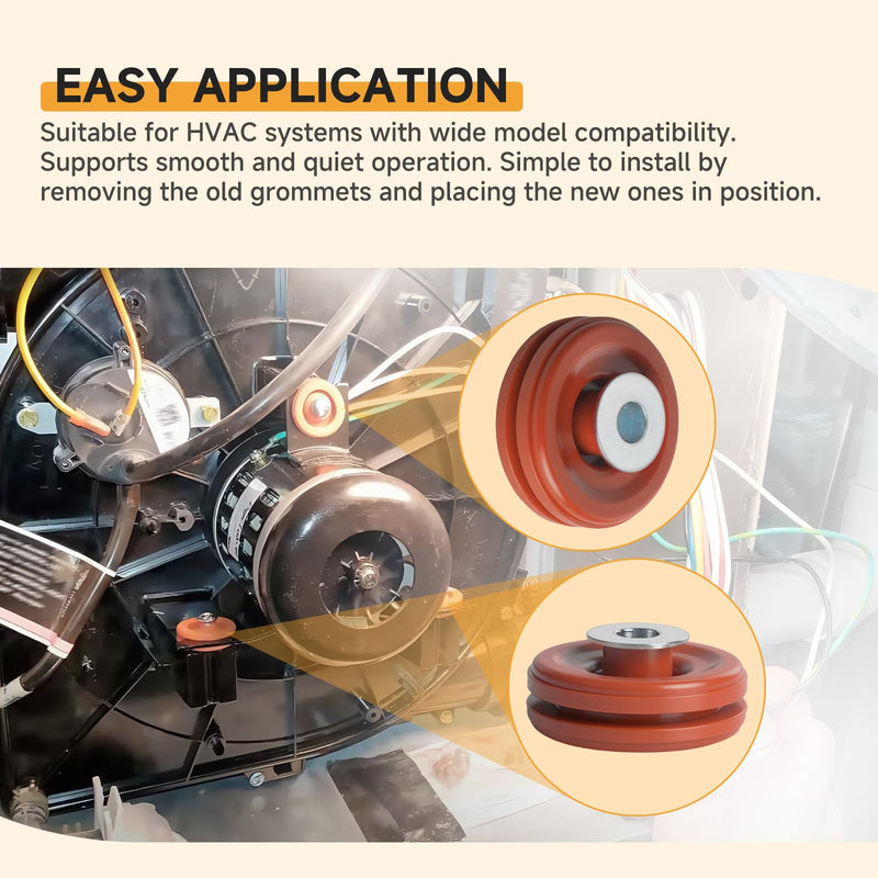 (3-Pack) KA56GR560 Furnace Inducer Motor Grommet, Compatible with Carrier, Bryant & Payne Furnaces 310AAV024045AAJA, 310AAV024045ABJA, 310AAV024070AAJA, for HVAC Furnace Draft Inducer Motors