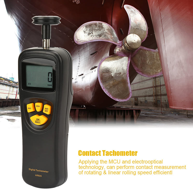 Tachometer Smart Sensor Digital 0.5~19999 RPM Contact Display, Speedometer Photo Speed with LCD Backlight, Handheld Smart Sensor Speedometer
