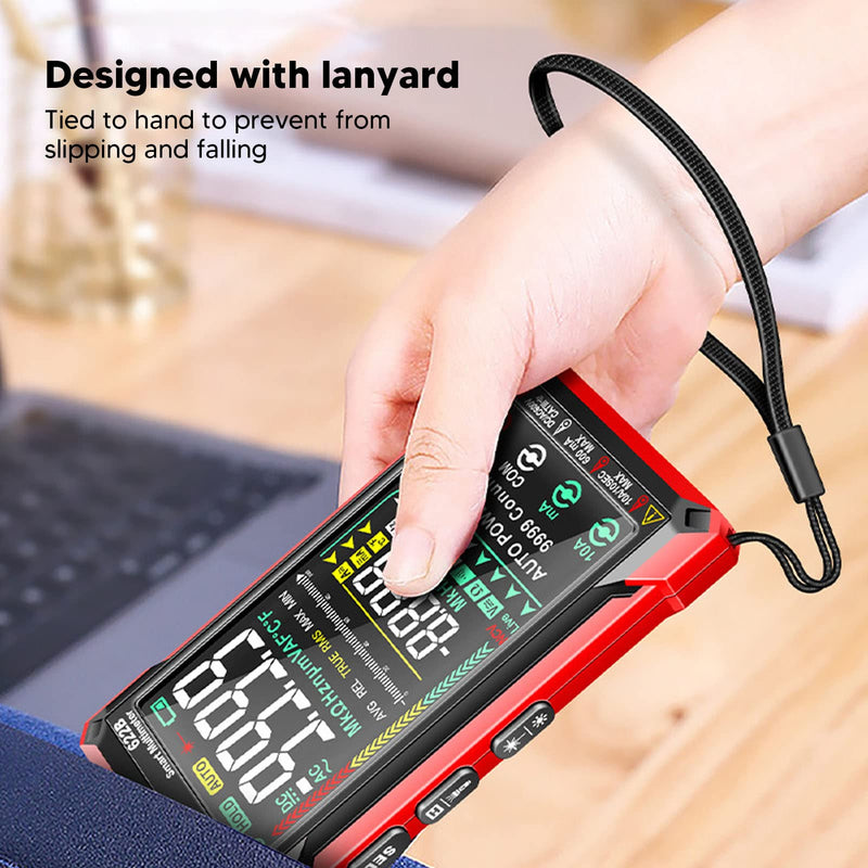 [Australia - AusPower] - Digital Multimeter Kit Smart Touch Large Screen Rechargeable Digital Tester Fully Automatic Non Burning Ohm Amp Volt Meter 