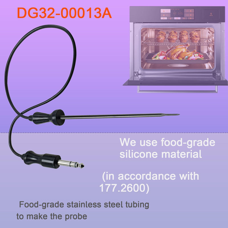 [Australia - AusPower] - DG32-00013A Samsung Oven Meat Probe Oven Probe Replacement Part Made of Stainless Steel and Food-Grade Silicone Probe Length: 26in 