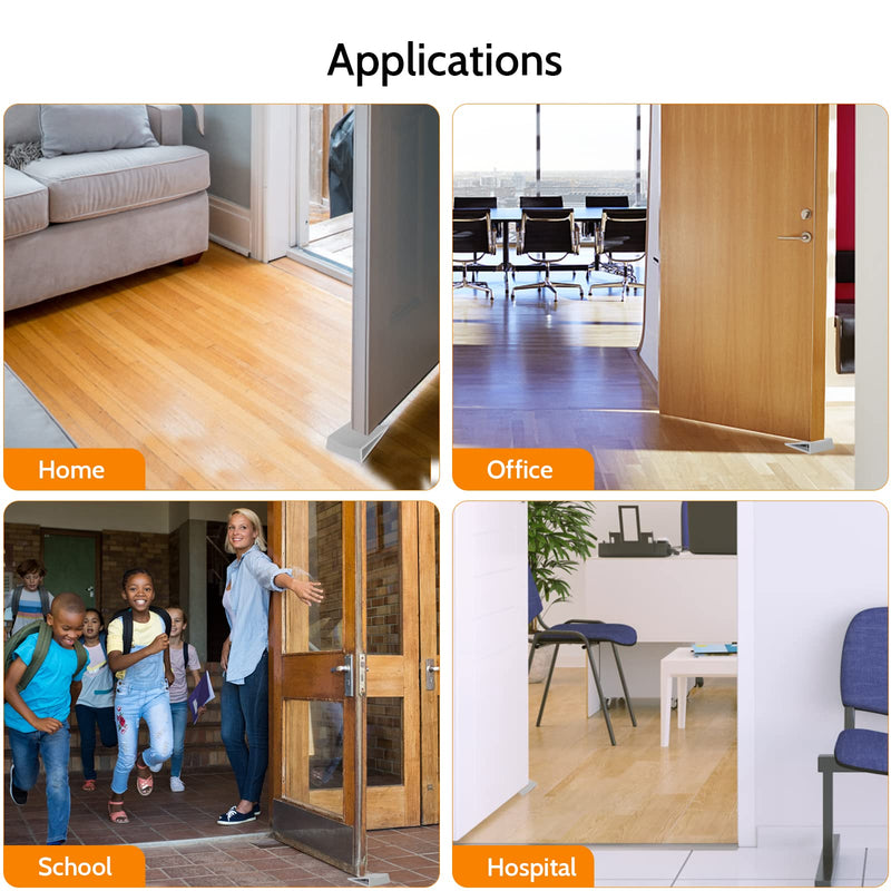 [Australia - AusPower] - ?Original Patented? Two Way Door Stoppers for Bottom of Door, Optish Non Slip Rubber Door Stop, Door Stopper Wedge for Carpet, Hardwood, Tile, Stone and Concrete Gray 3 Pack 