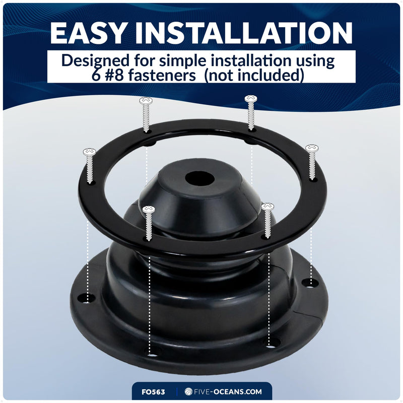 Five Oceans Motor Well Boot, Cable Boot, Covers Holes Up to 5-1/2" Diameter - FO563