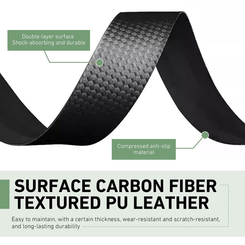 2 PCS Bike Handlebar Tapes, Carbon Fiber Bicycle Bar Wrap, Anti-Slip Shock-Absorbing Handle Grip Tape, Universal for Road Bike/Mountain Bike (Black)