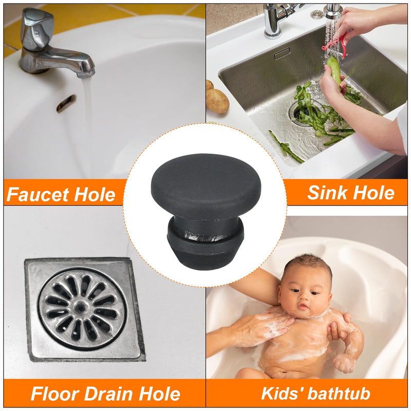 [Australia - AusPower] - MECCANIXITY Silicone Snap in Locking Hole Plugs Rubber Panel Seal Cover Flush Type Panel Round for Kitchen Rubber Bulkheads Waterproof Sealing Plugs 6mm/0.24 Inch Diameter Black,Pack of 20 