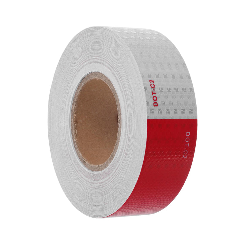 Reflective Tape 157.48ft x 1.97" Argyle Warning Safety Adhesive Tape Outdoor Reflector for Cars Trucks Red,White 1 Pc 157.48ft x 1.97"