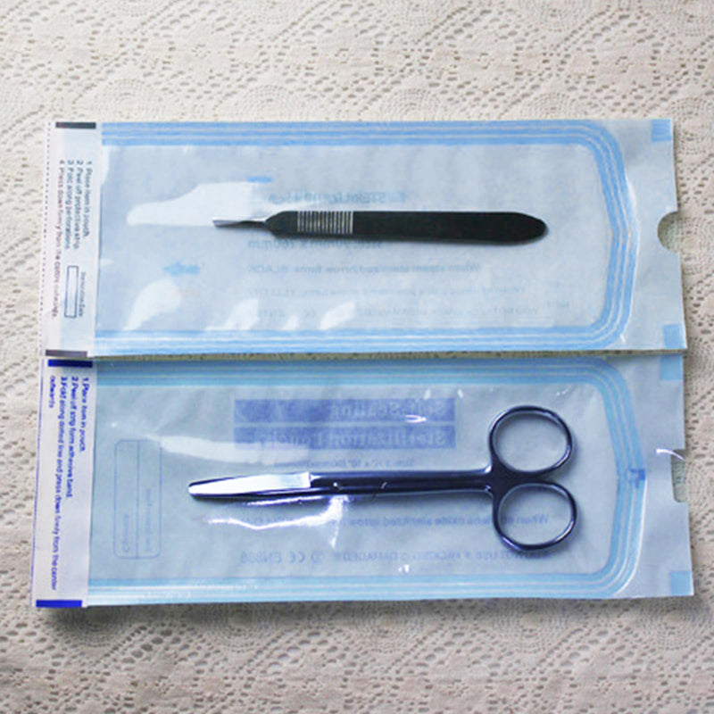 Pack of 400 self-sealing sterilisation bags: 57 mm x 130 mm disposable sterilisation bags, dentist sterilisation bags, sterilisation bags, self-sealing sterilisation bags